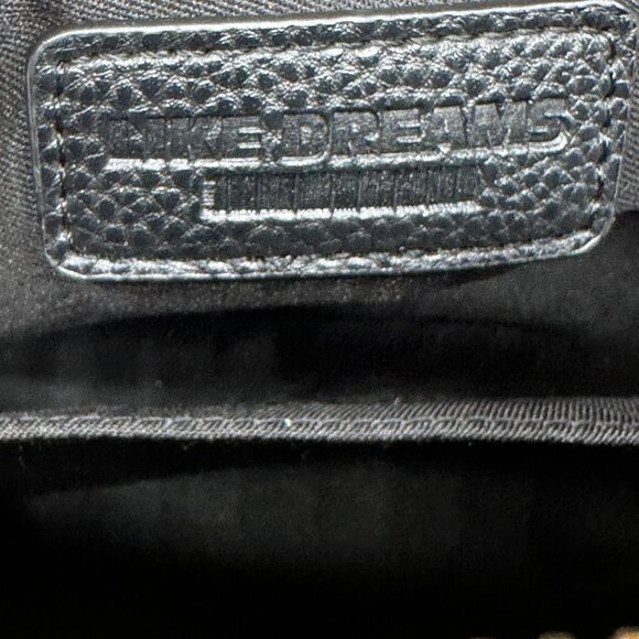 Like Dreams Black Floral Crossbody Handbag Purse Faux Leather Bow Accent New - Picture 7 of 11